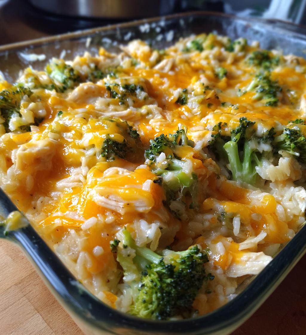 Broccoli Cheddar Chicken and Rice Casserole - detail 1