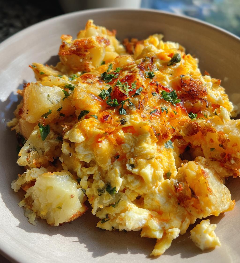Cheesy Potato Egg Scramble - detail 1