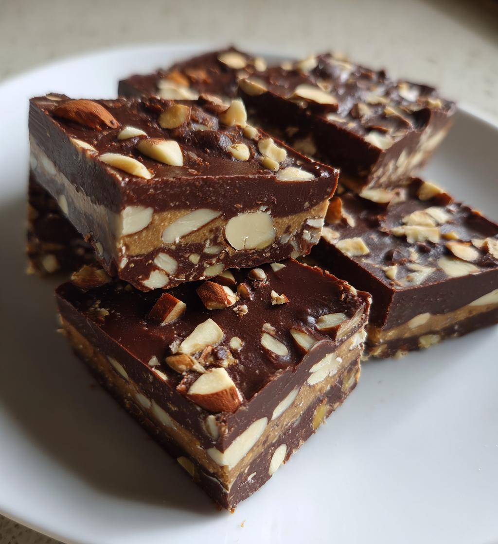 Chocolate Almond Halva Slices - detail 1