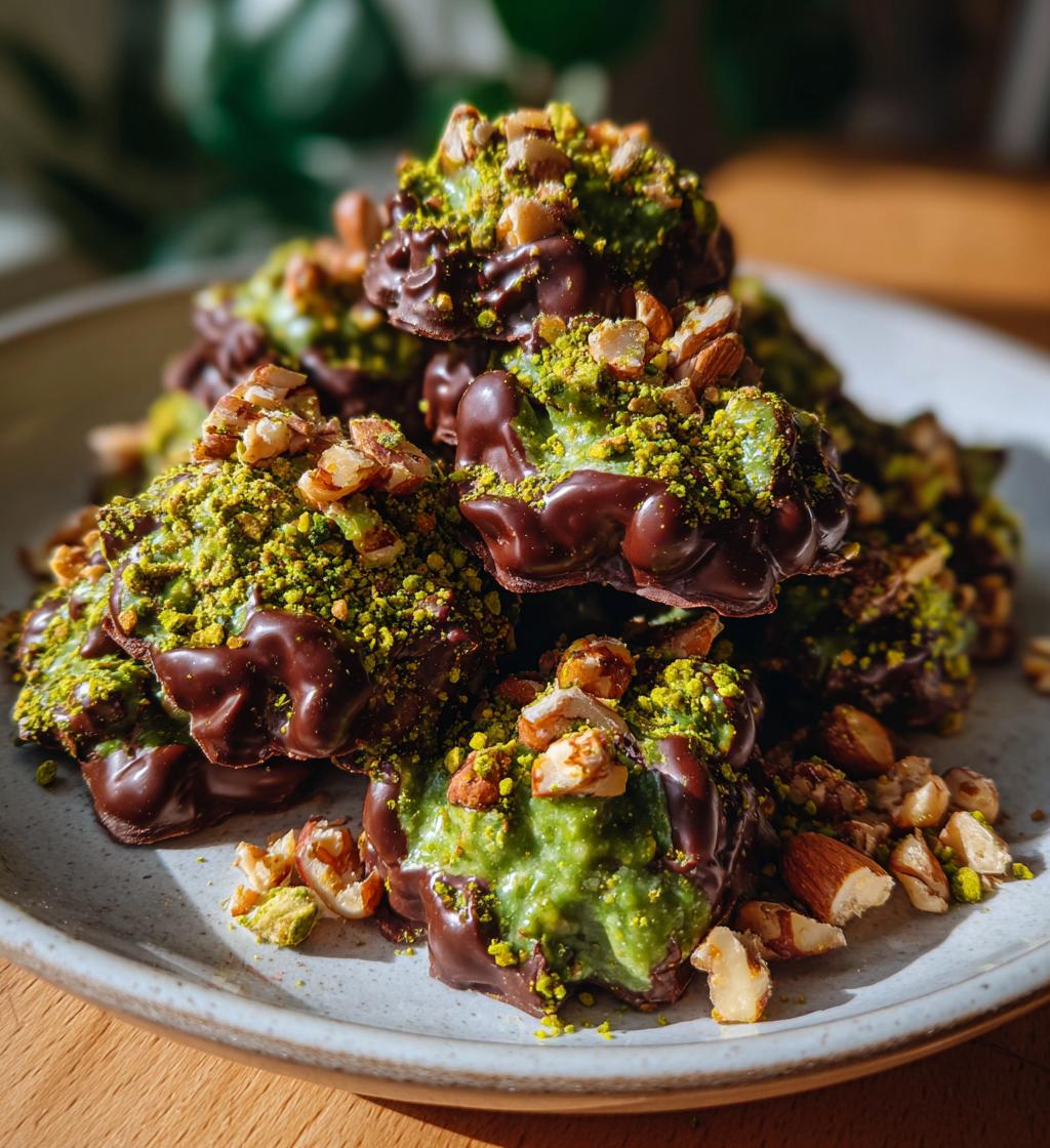 Chocolate Matcha Latte Clusters - detail 1