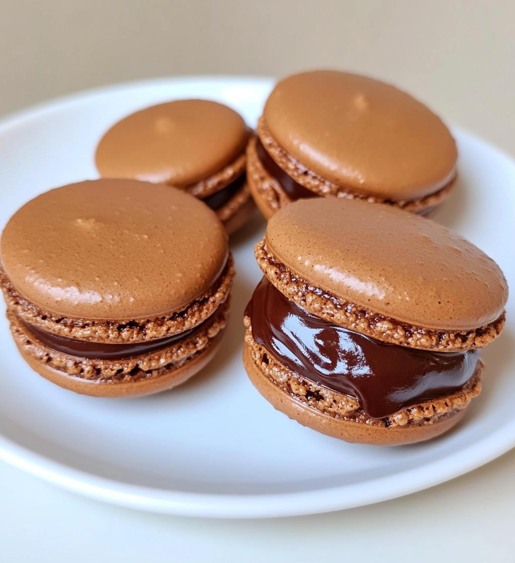 Chocolate Rosewater Macarons - detail 1