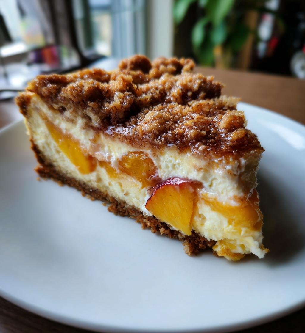 Classic Peach Cobbler Cheesecake - detail 1
