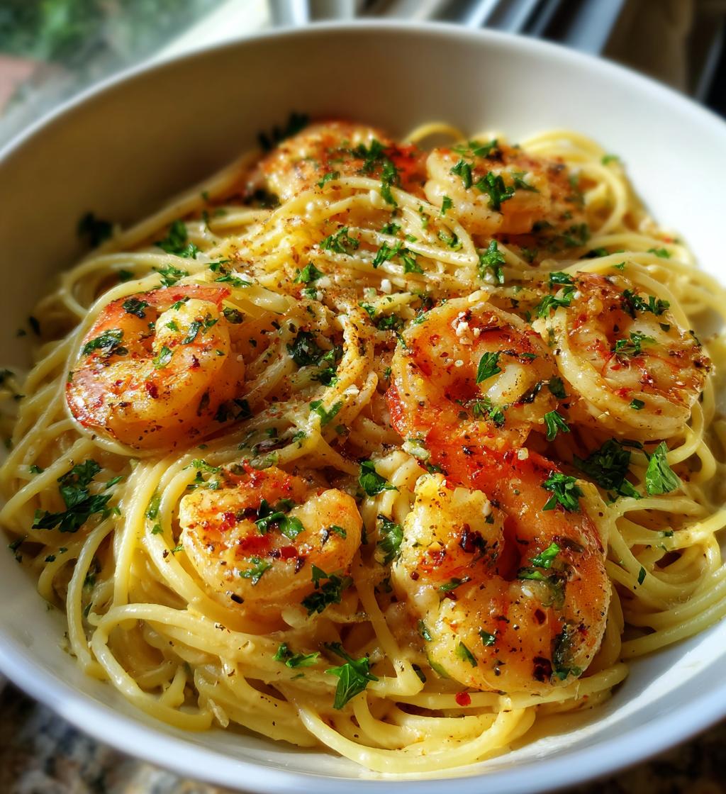 Creamy Garlic Shrimp Pasta - detail 1