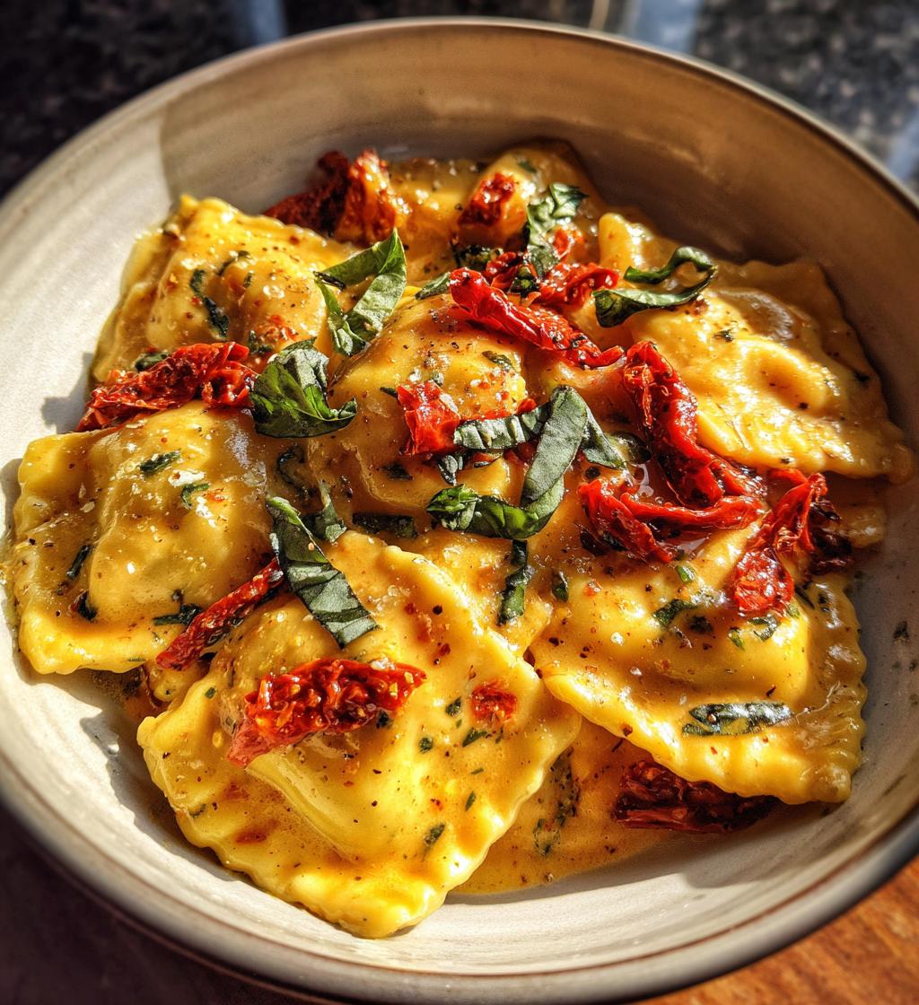Creamy Sun Dried Tomato Ravioli - detail 1