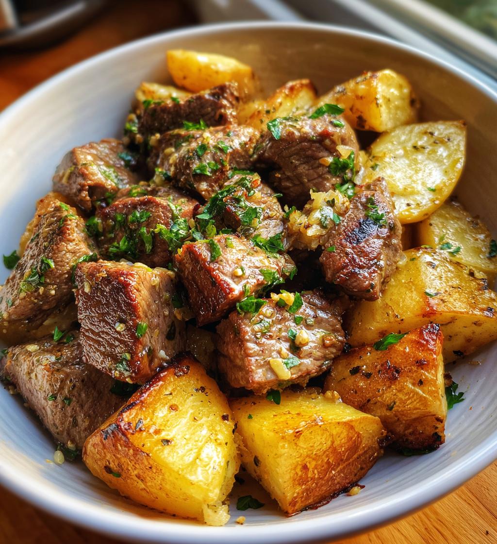 Garlic Butter Steak Bites and Potatoes - detail 1