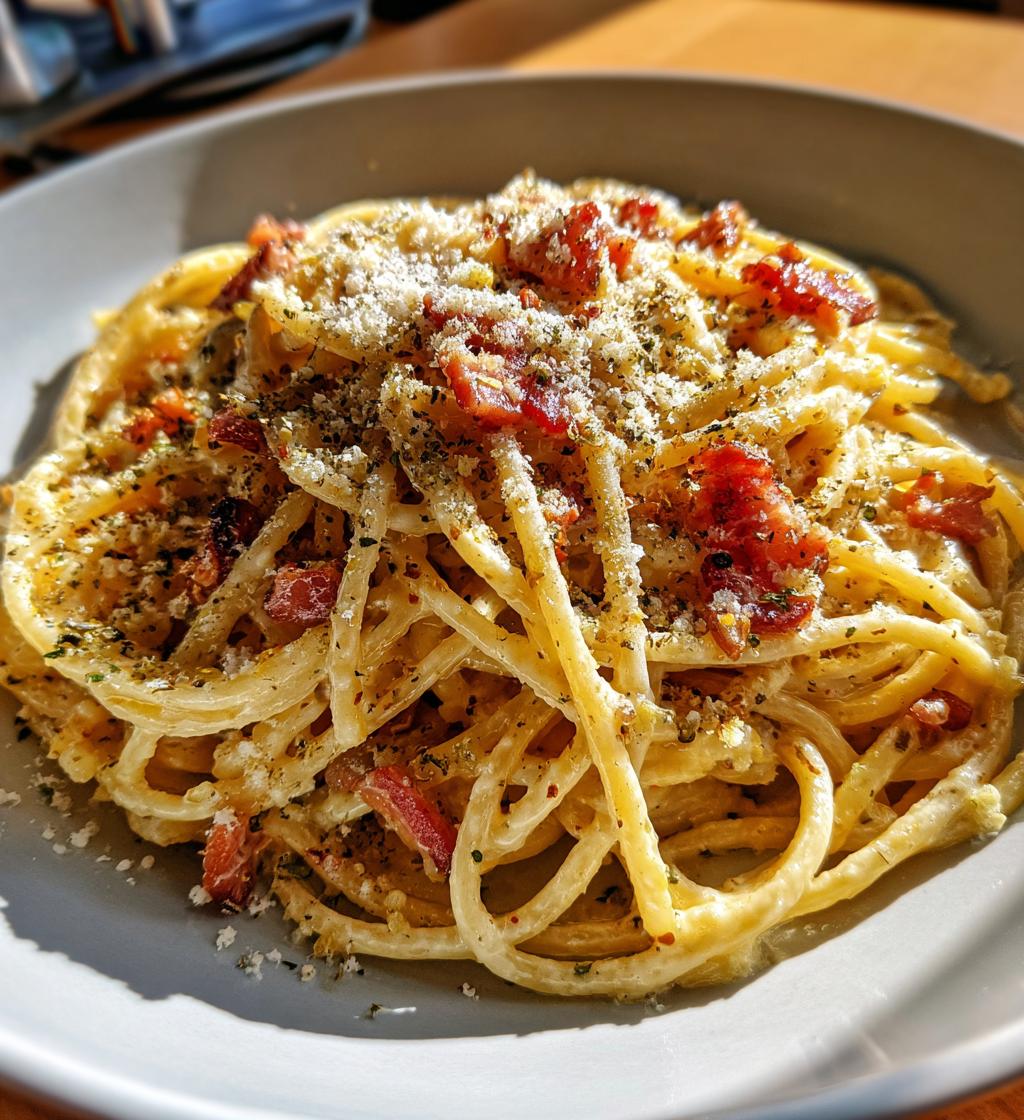 Halal Carbonara Pasta - detail 1