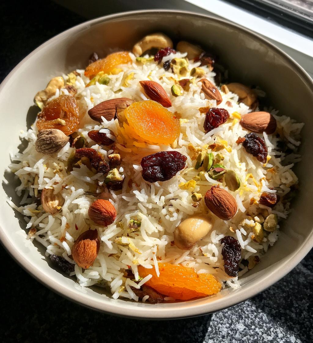 Middle Eastern Rice with Dried Fruit and Nuts - detail 1