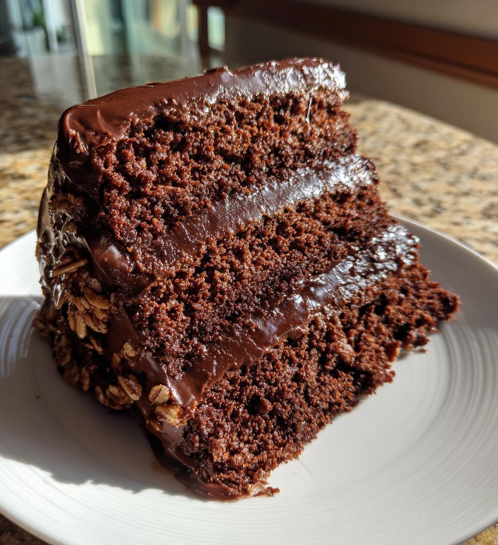 Oatmeal Fudgy Cake - detail 1