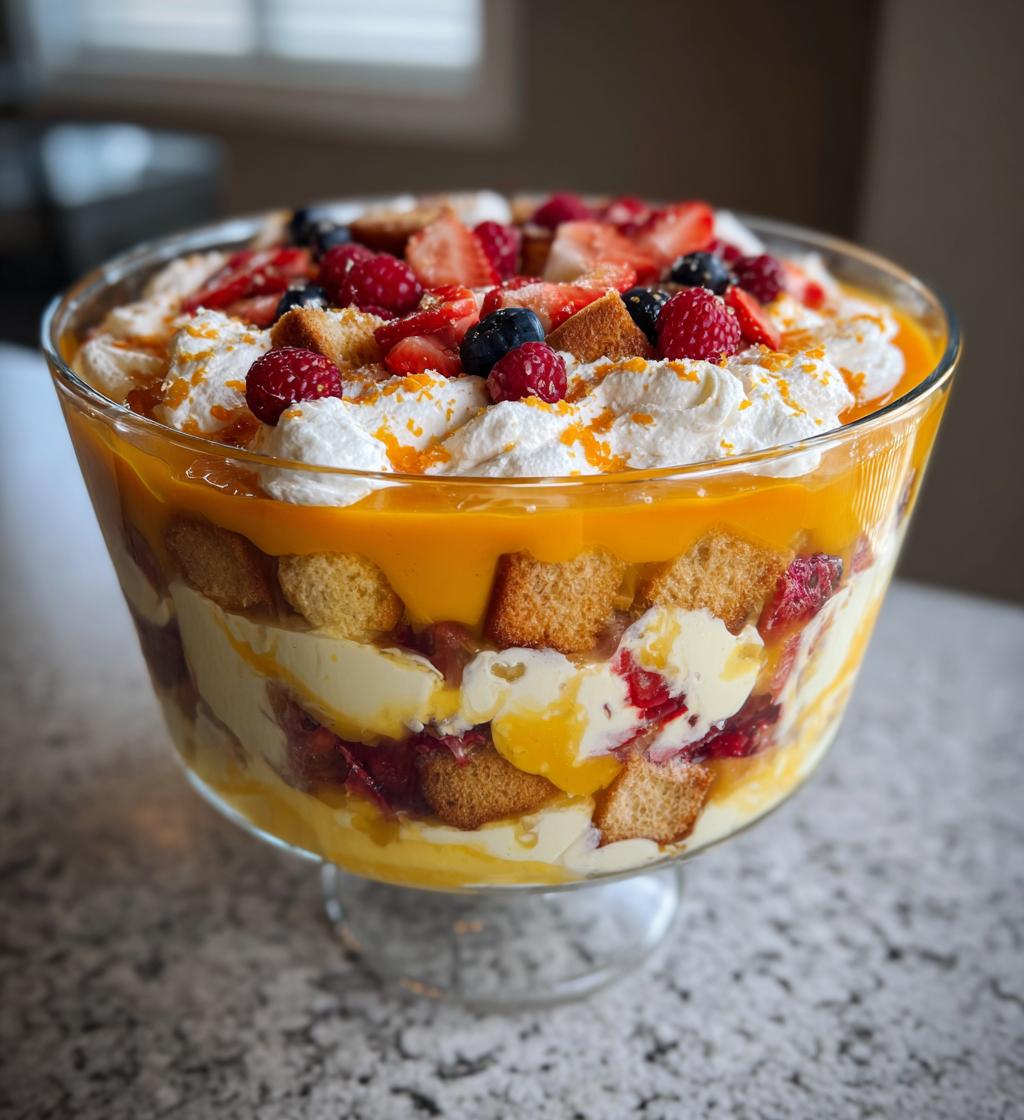 Orange Hot Cross Bun Trifle - detail 1