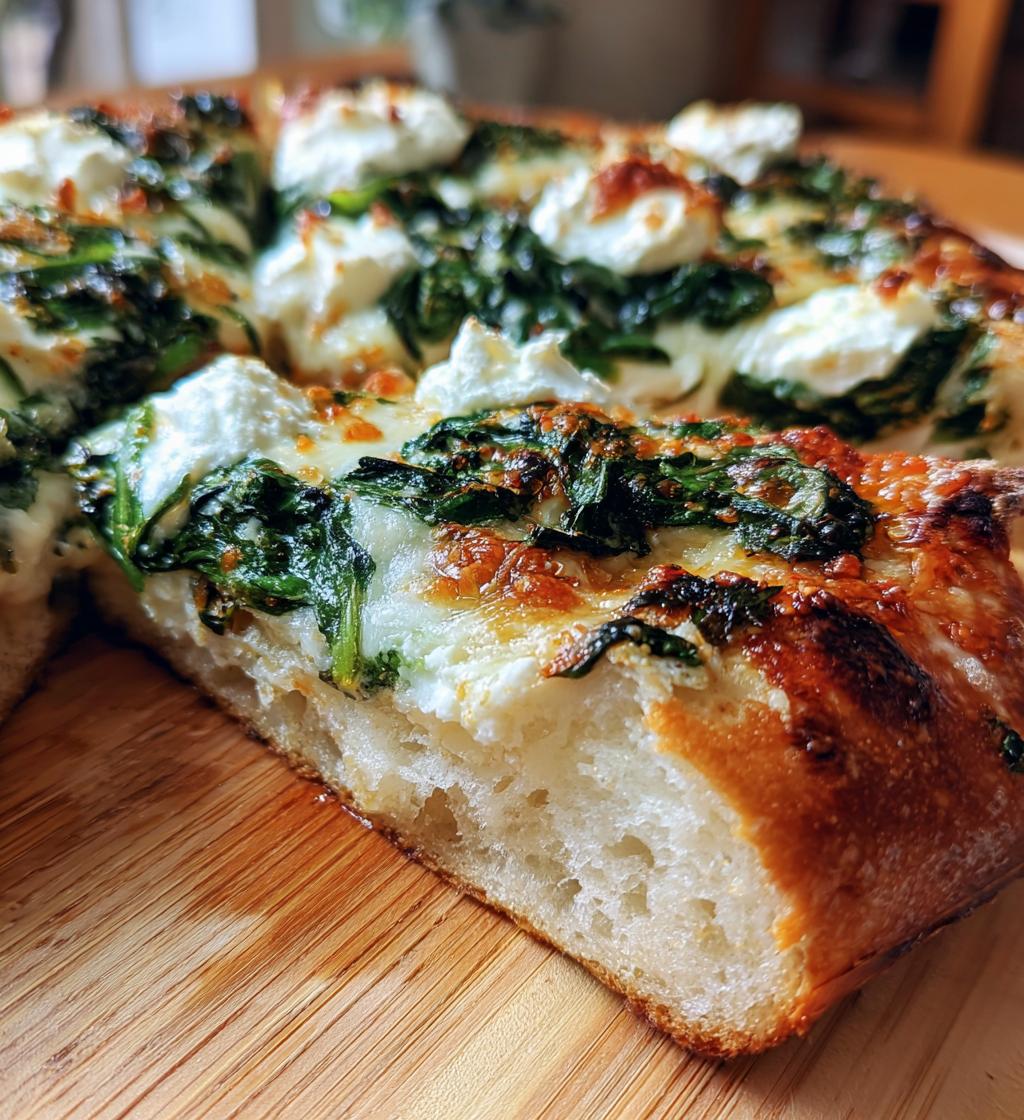 Roasted Garlic Spinach Pizza - detail 1