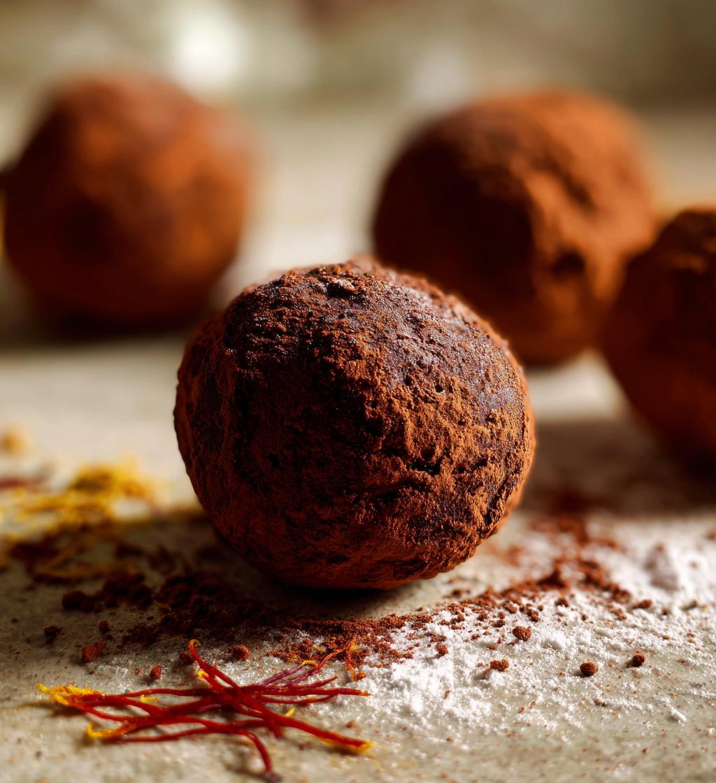 Saffron Chocolate Truffles - detail 1