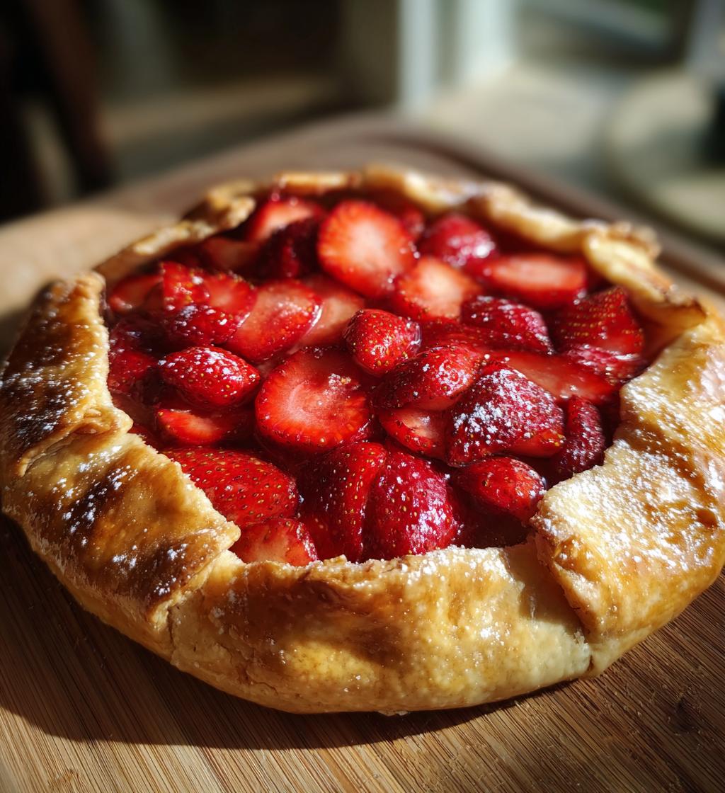 Sourdough Discard Strawberry Galette - detail 1