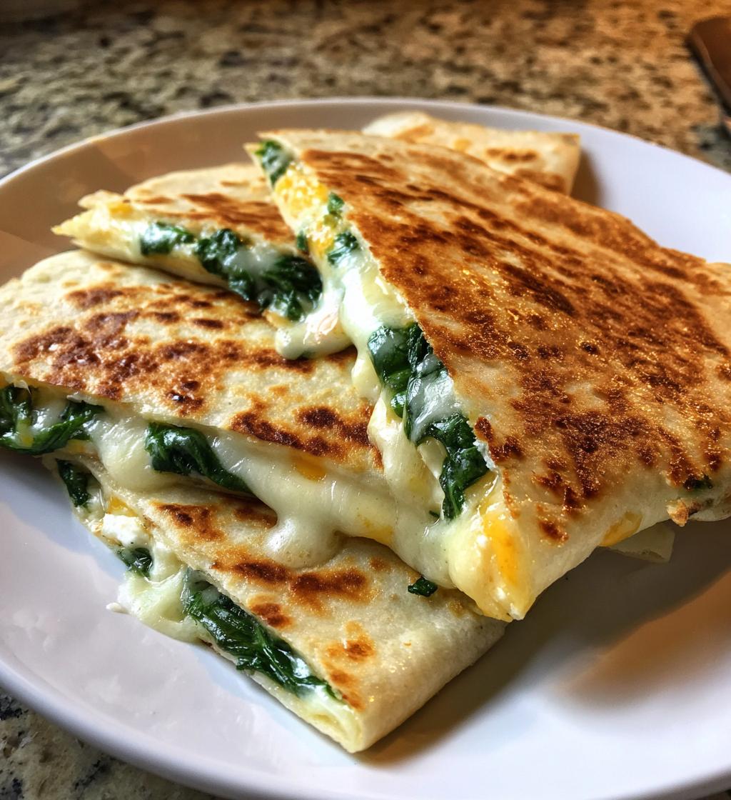 Spinach and Feta Quesadillas - detail 1