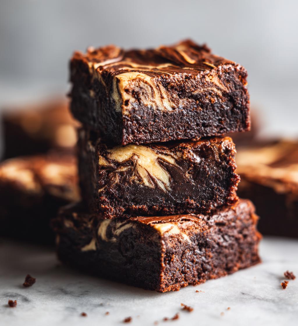 Tahini Chocolate Swirl Brownies - detail 1