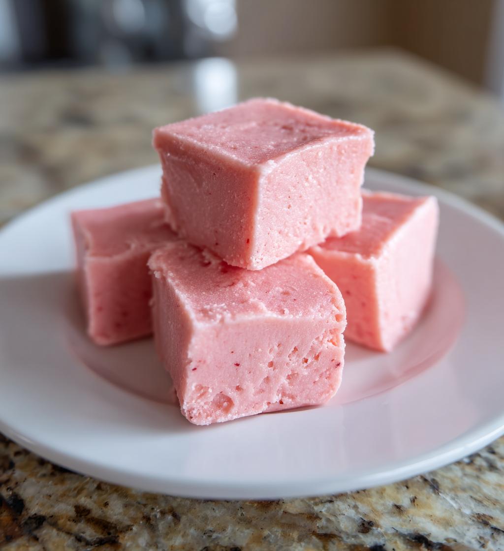 2 Ingredient Strawberry Fudge - detail 1