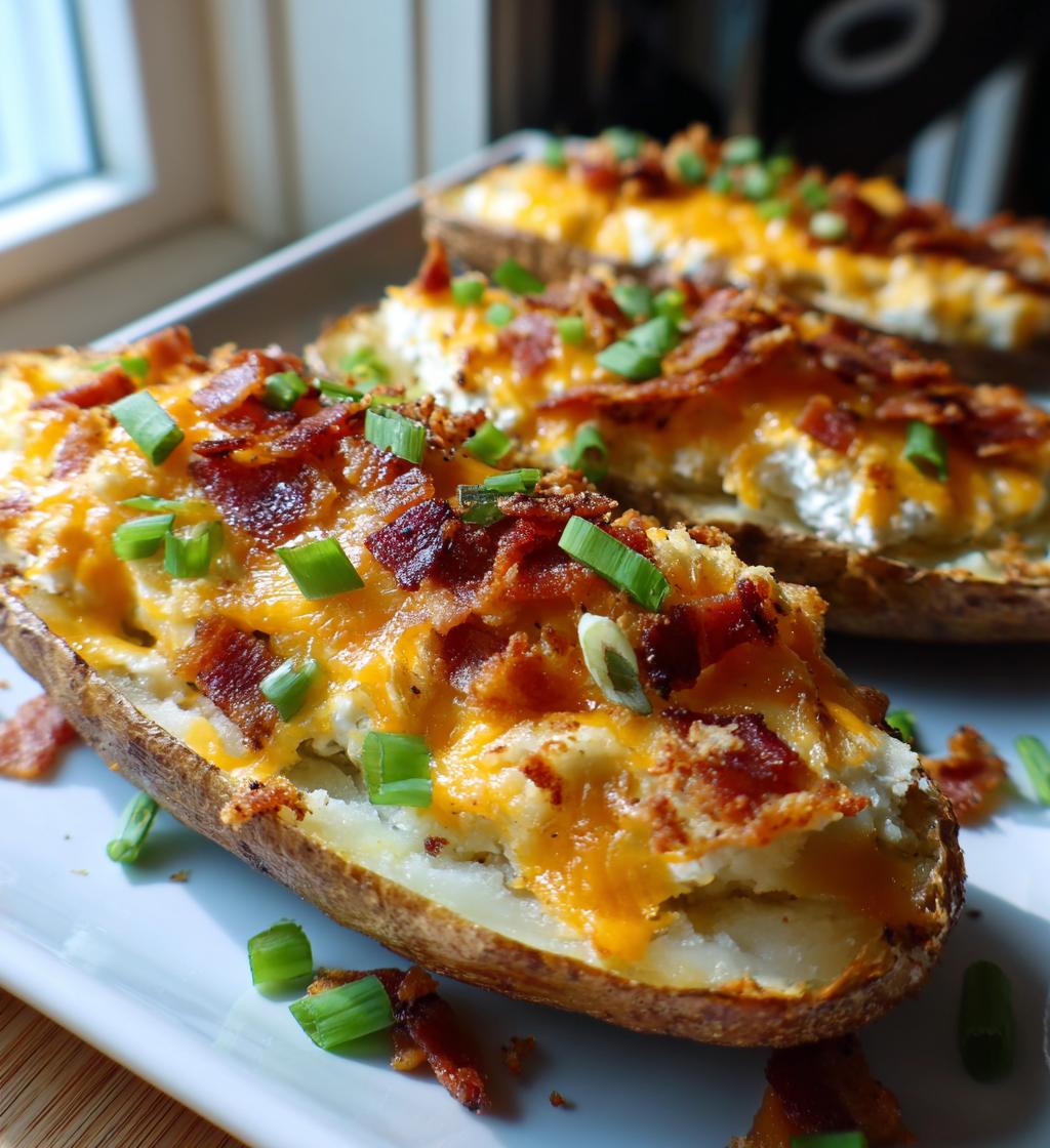 Baked Loaded Potato Boats - detail 1