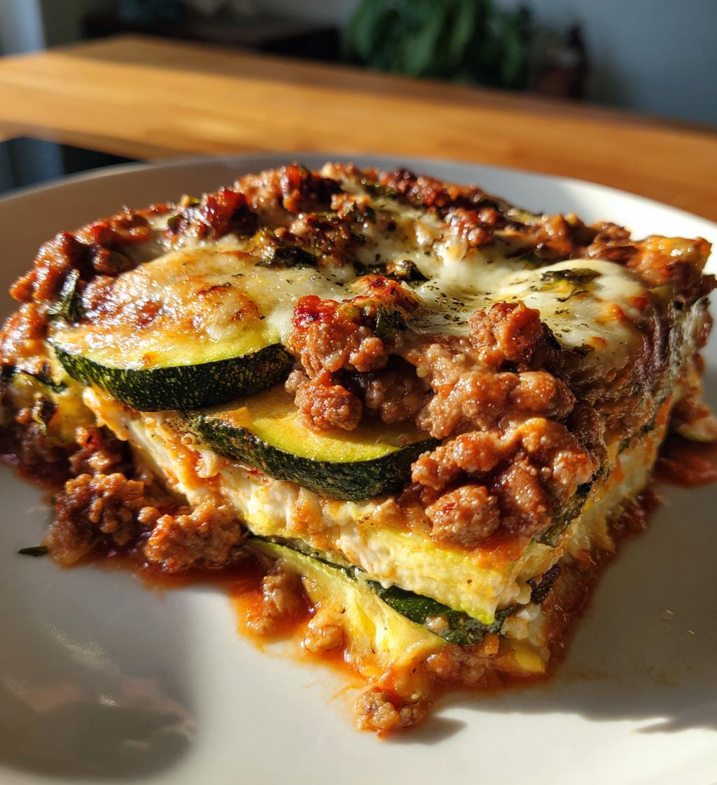 Beef, Zucchini and Ricotta Bake - detail 1