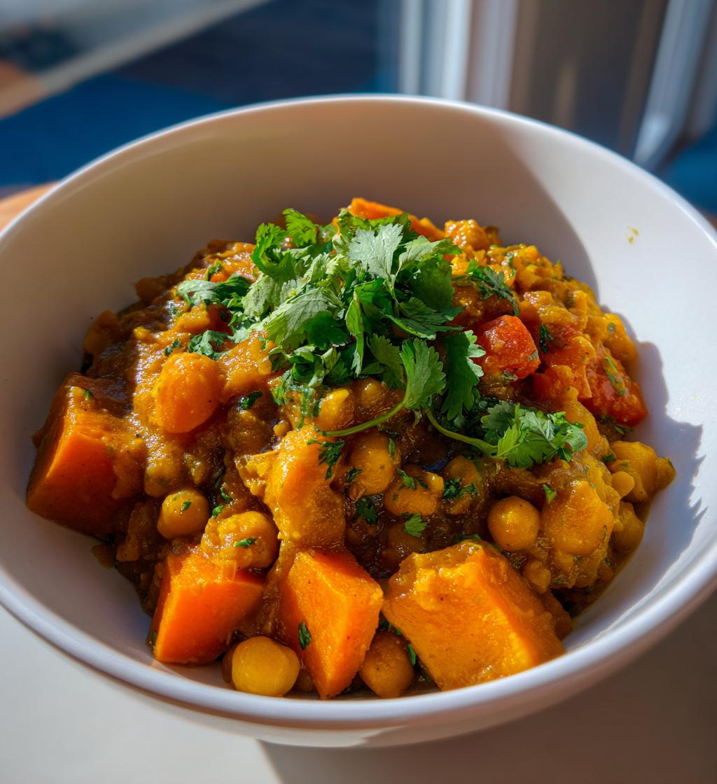 Chickpea and Sweet Potato Curry - detail 1