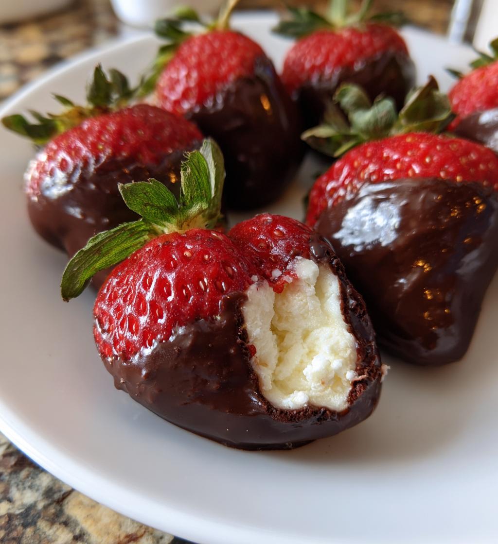 Chocolate Covered Cheesecake Strawberries - detail 1