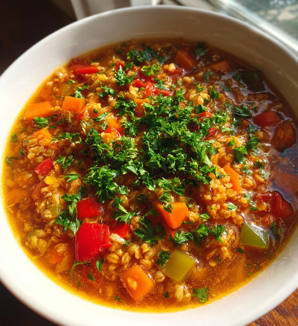 Chorba Frik (Algerian Freekeh Soup) - detail 1