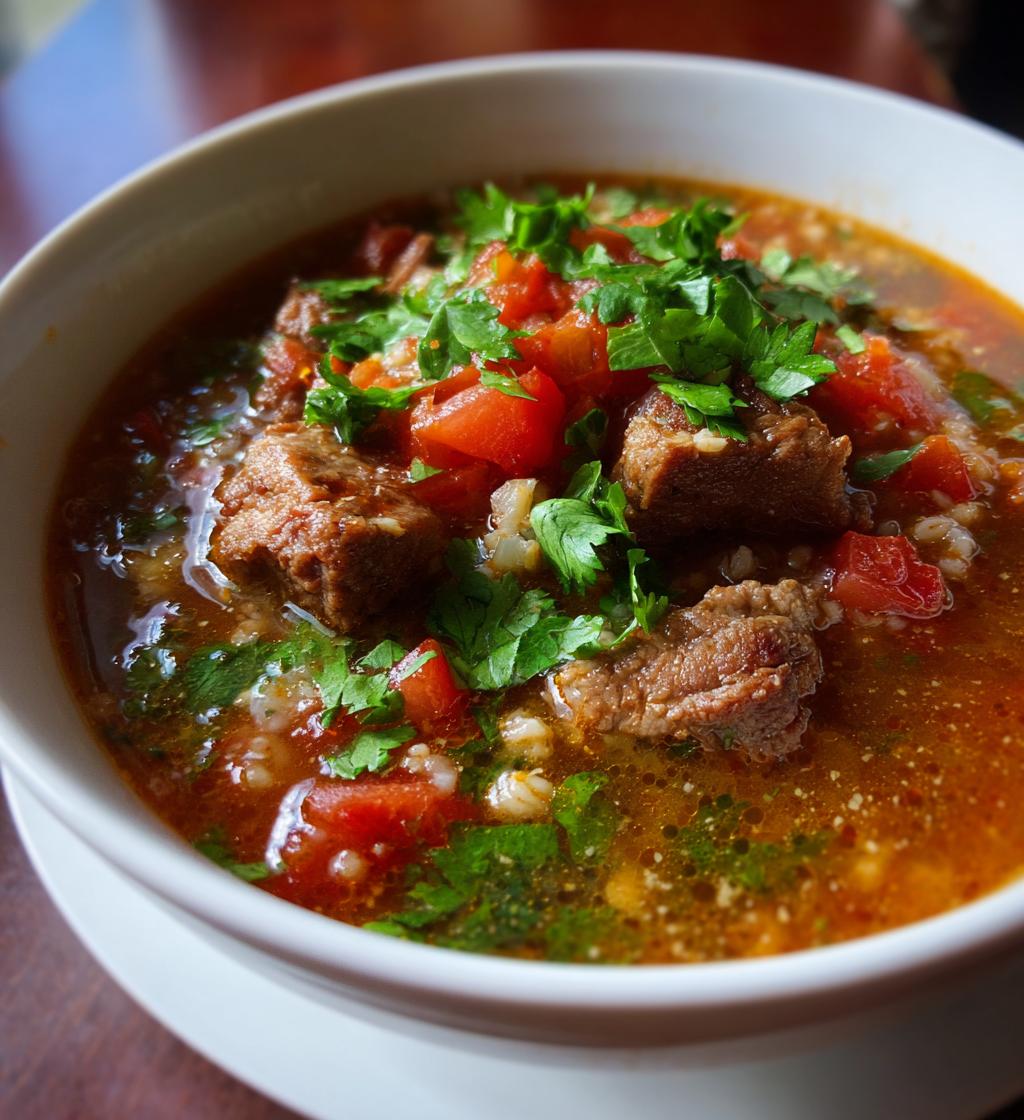 Chorba Frik (Algerian Soup) - detail 1