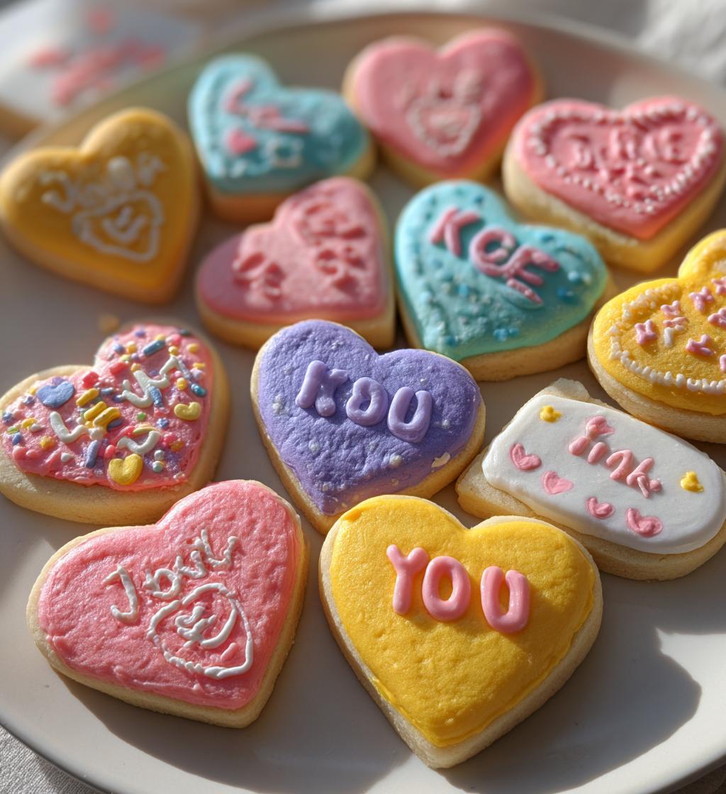 Conversation Heart Cookies - detail 1