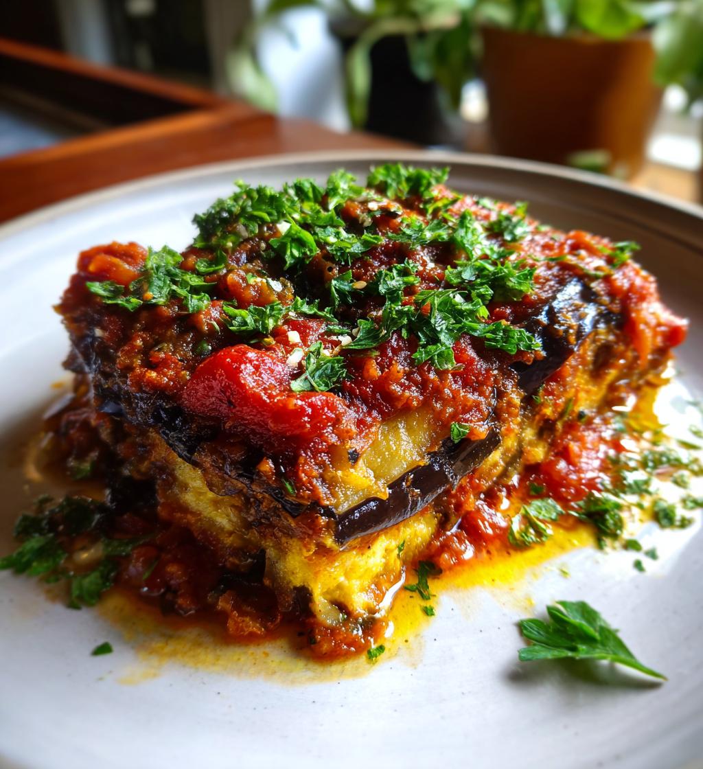 Eggplant Maghmour (Lebanese Moussaka) - detail 1