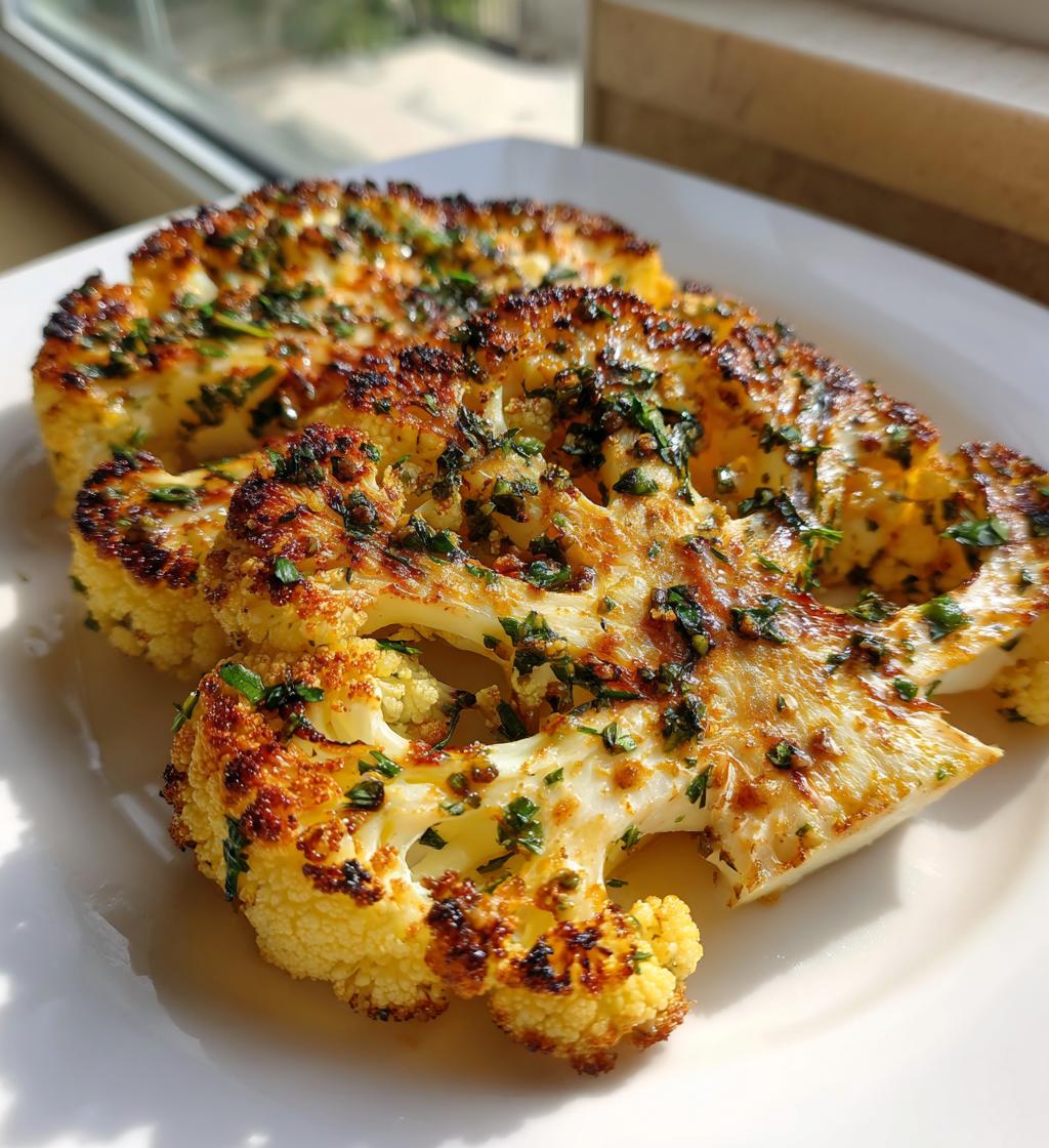 Garlic Herb Roasted Cauliflower Steaks - detail 1
