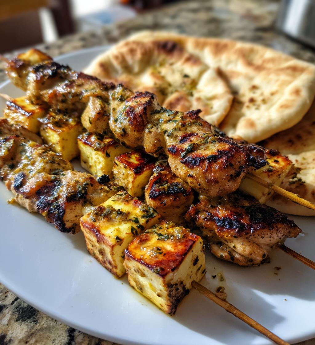 Greek Chicken Souvlakia with Halloumi - detail 1