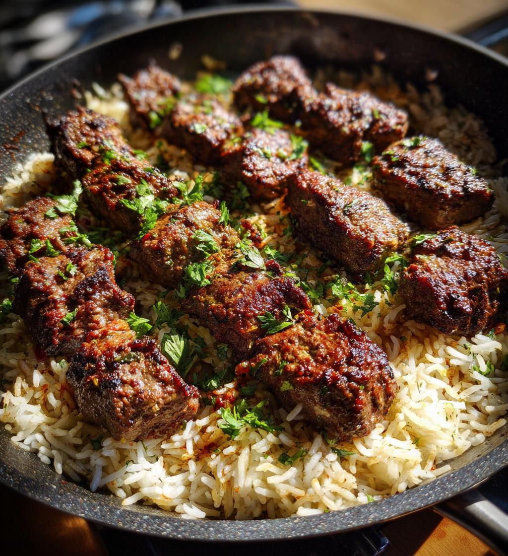 Halal Beef Kebab Rice - detail 1