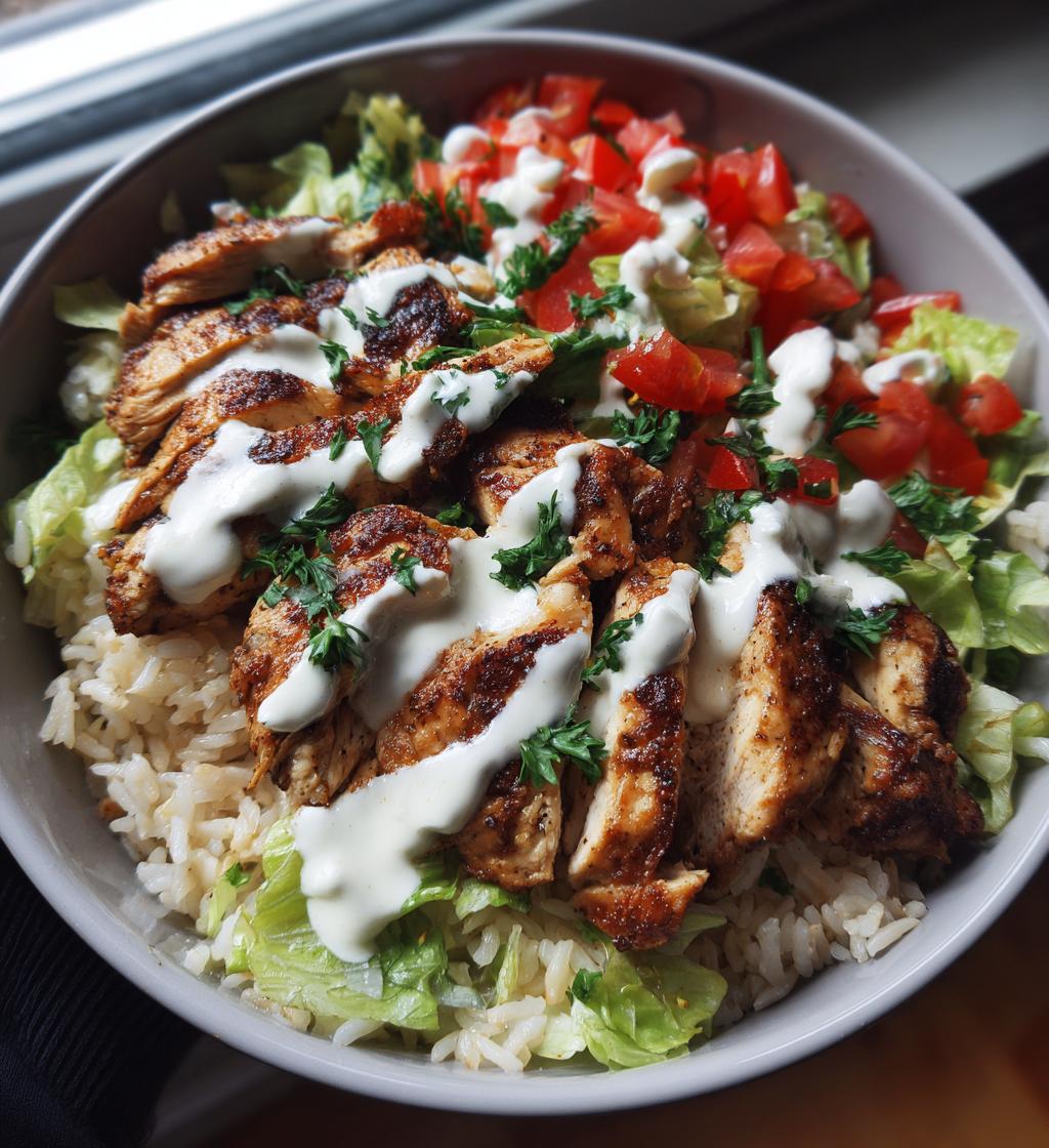 Halal Chicken Over Rice Bowl - detail 1