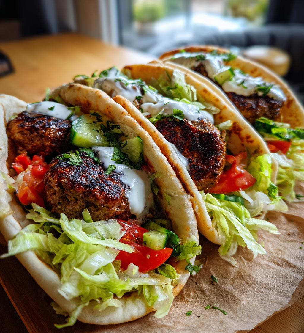 Halal Kofte Pita Pockets - detail 1