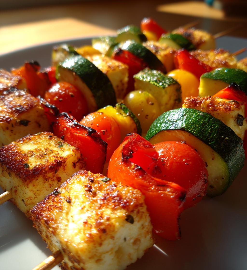 Halloumi and Veggie Skewers - detail 1