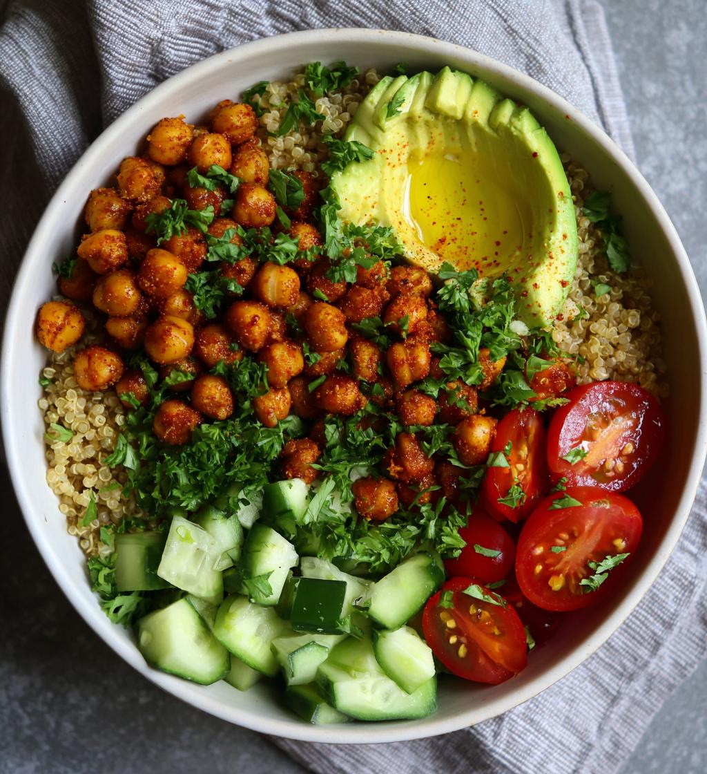 Harissa Chickpea Grain Bowl - detail 1