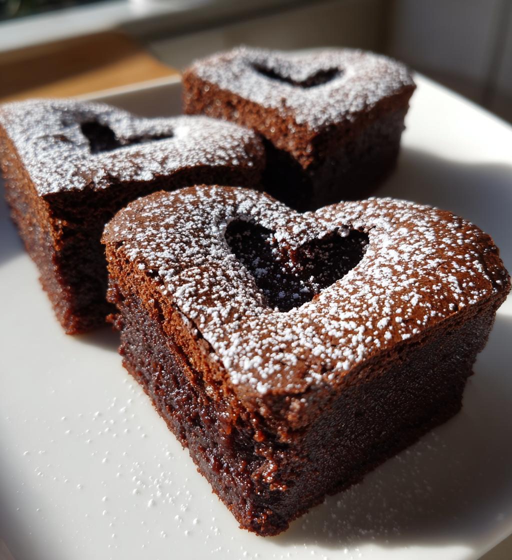 Heart Shaped Brownies - detail 1