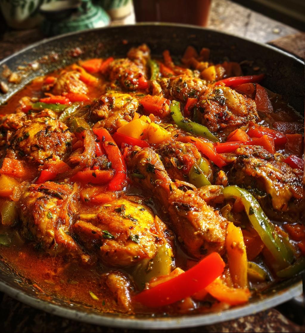 Jamaican Brown Stew Chicken - detail 1