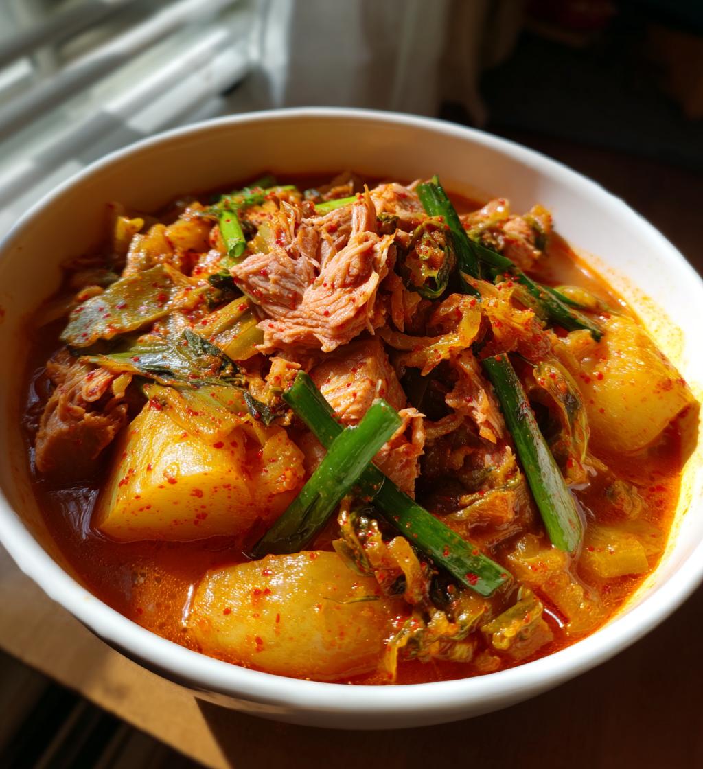 Kimchi Jjigae with Tuna (Halal stew) - detail 1