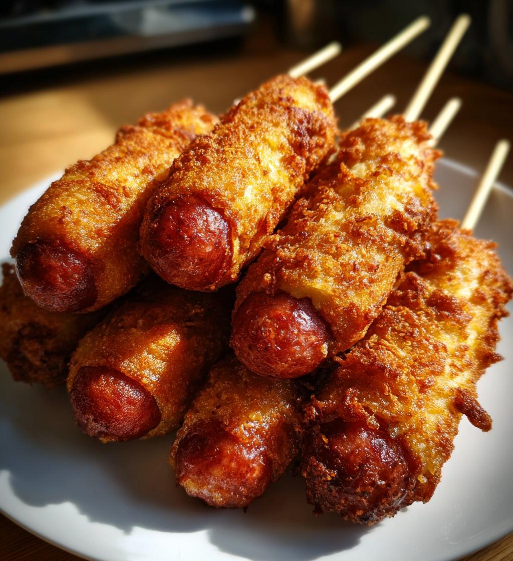 Korean Corn Dogs (Halal beef sausage and mozzarella) - detail 1