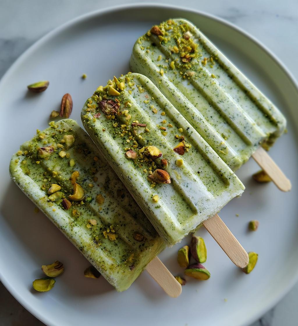 Matcha Pistachio Popsicles - detail 1