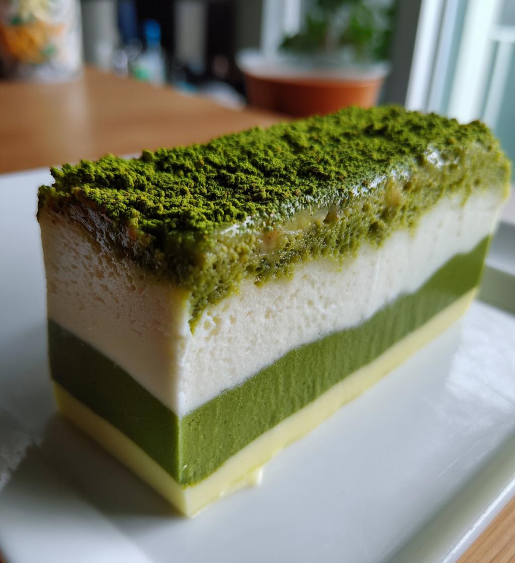 Matcha Terrine (Fudge-like tea dessert) - detail 1