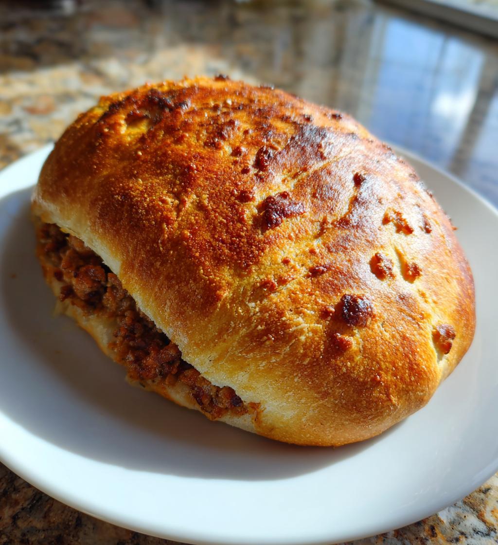 Medfouna (Berber Stuffed Bread) - detail 1