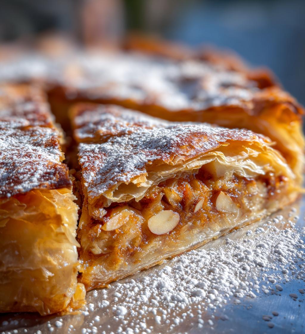 Moroccan Chicken Pastilla (Sweet and savory pie) - detail 1