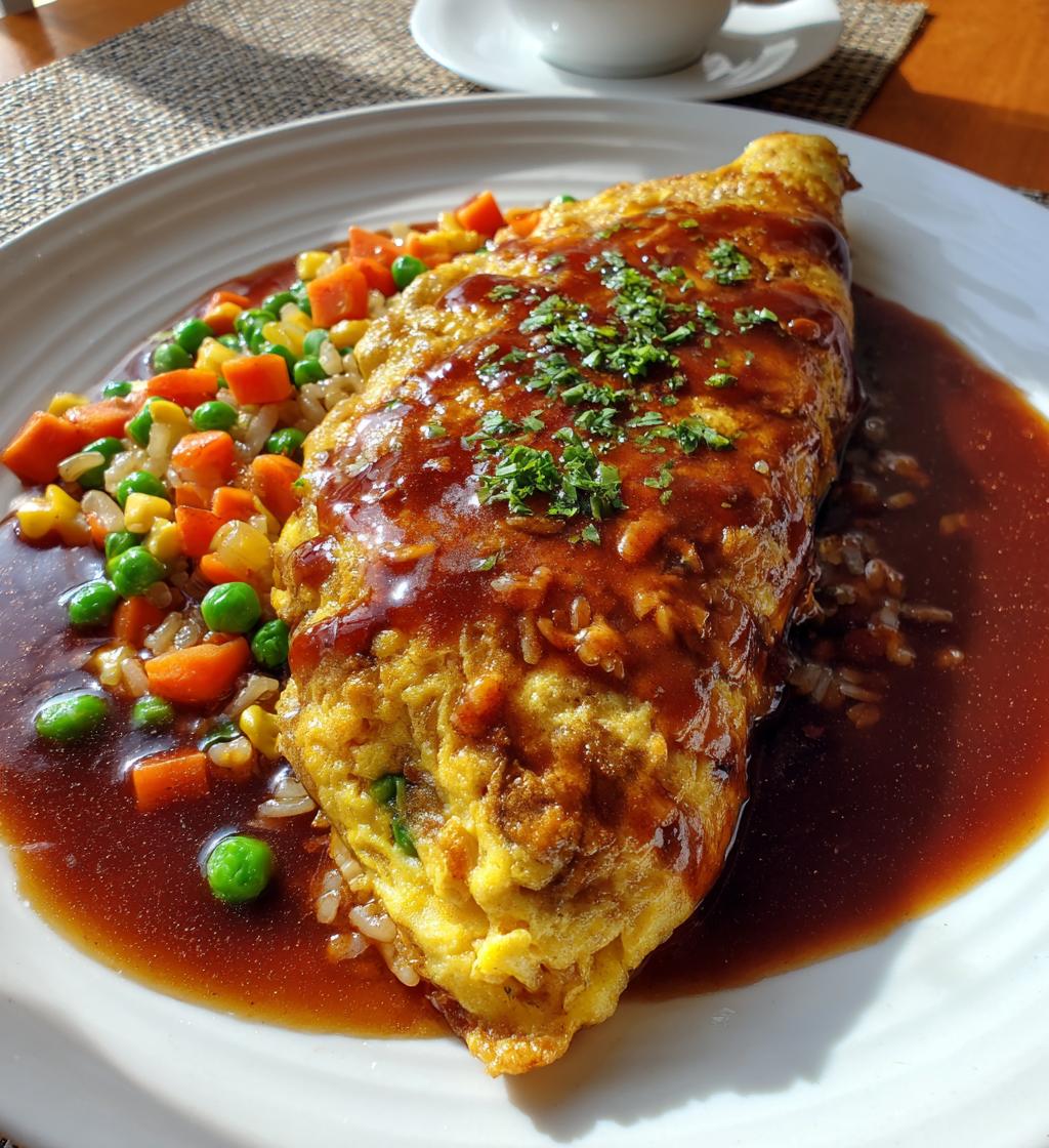 Omurice (Japanese Omelette Rice with Demiglace) - detail 1