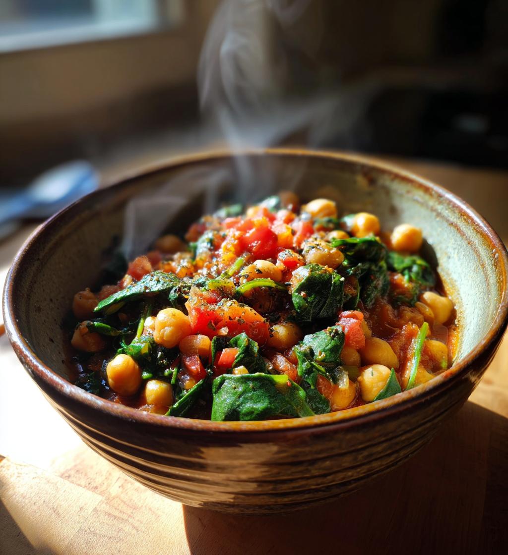 One-Pot Chickpea and Spinach Stew - detail 1
