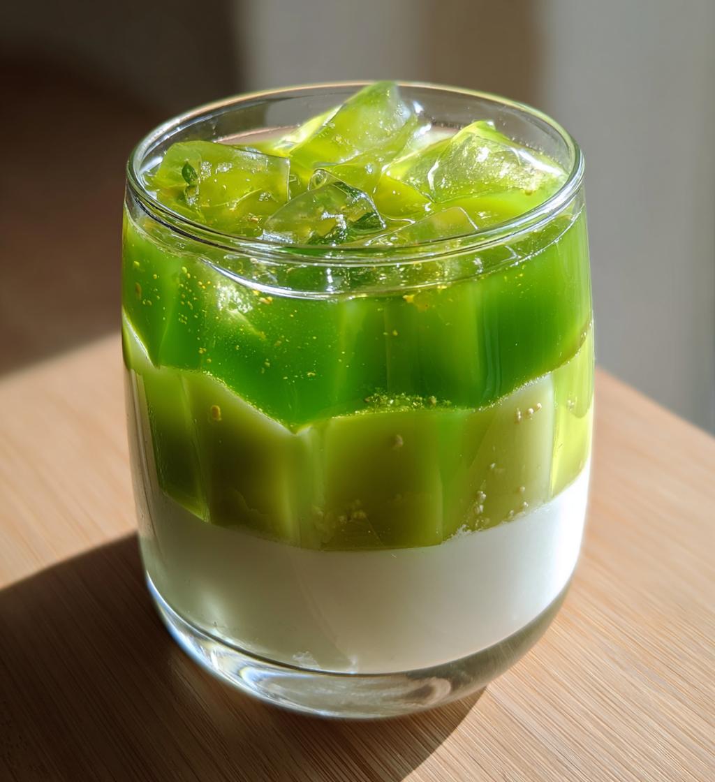 Pandan Coconut Jelly - detail 1