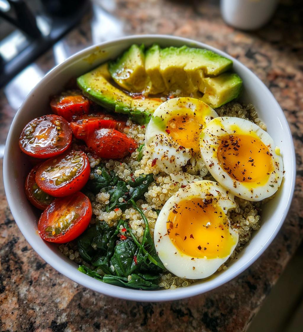 Quail Eggs Breakfast Bowl - detail 1