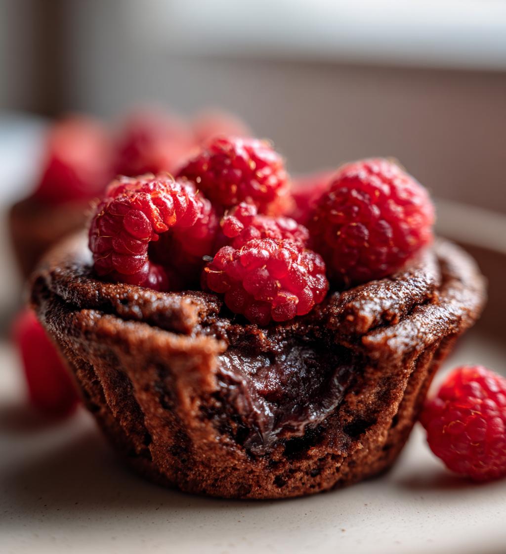 Raspberry Chocolate Lava Cupcakes - detail 1