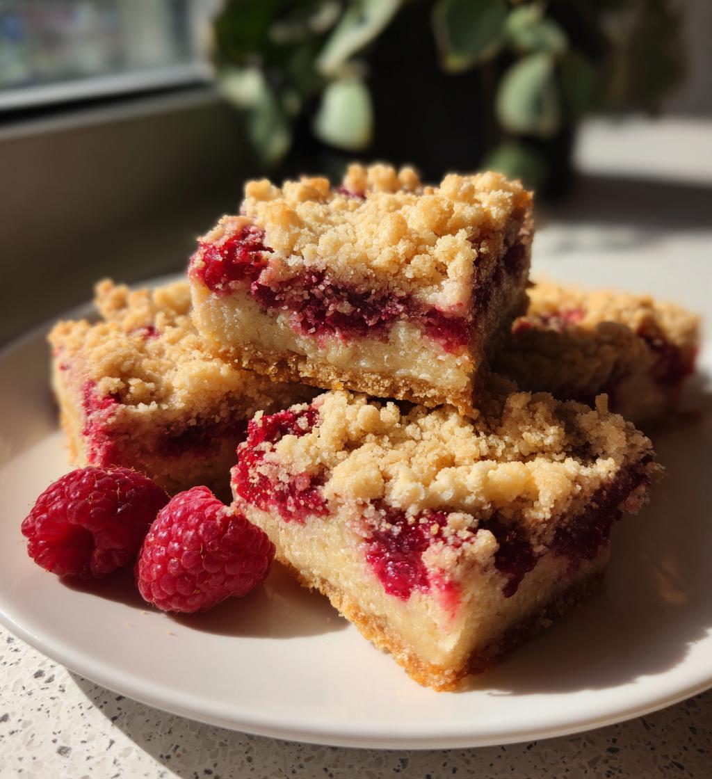 Raspberry Crumble Bars - detail 1