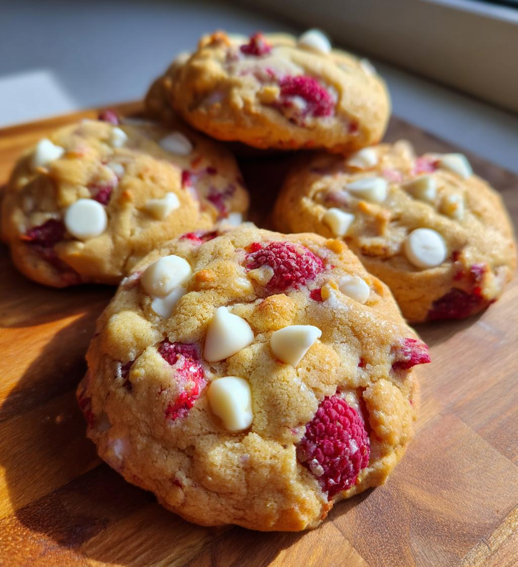 Raspberry White Chocolate Cookies - detail 1