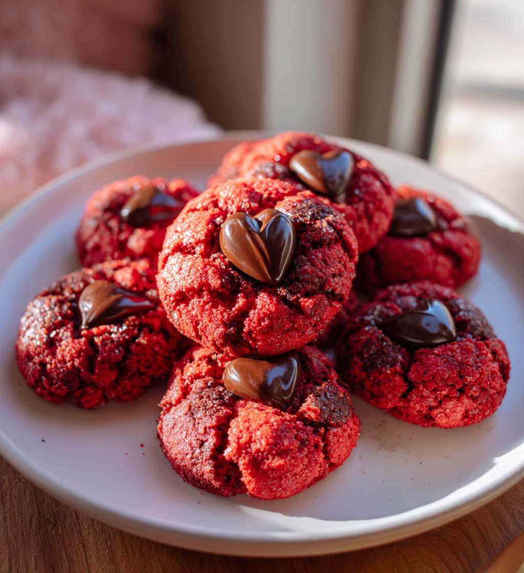 Red Velvet Blossom Cookies - detail 1